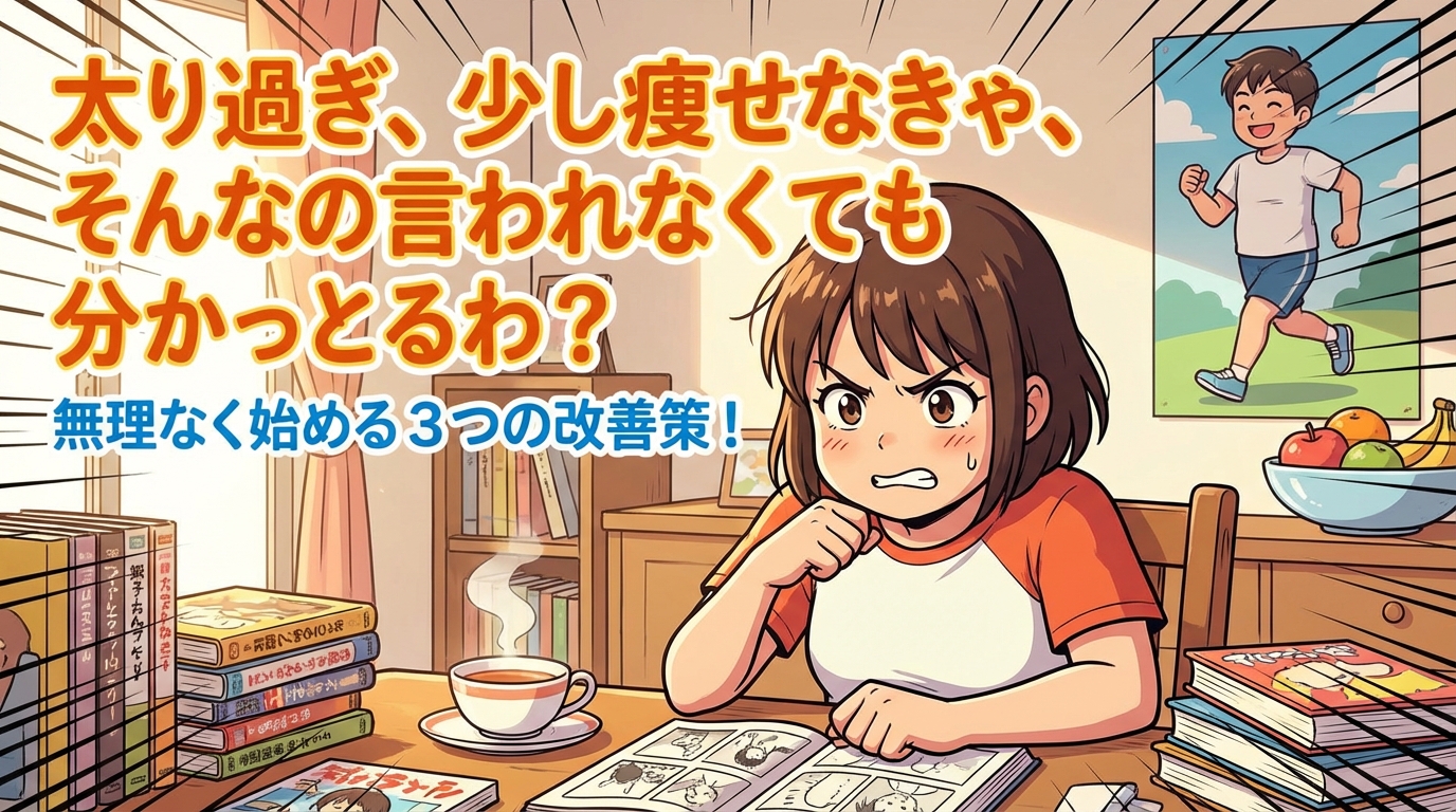 太り過ぎ、少し痩せなきゃ、そんなの言われなくても分かっとるわ？無理なく始める3つの改善策！
