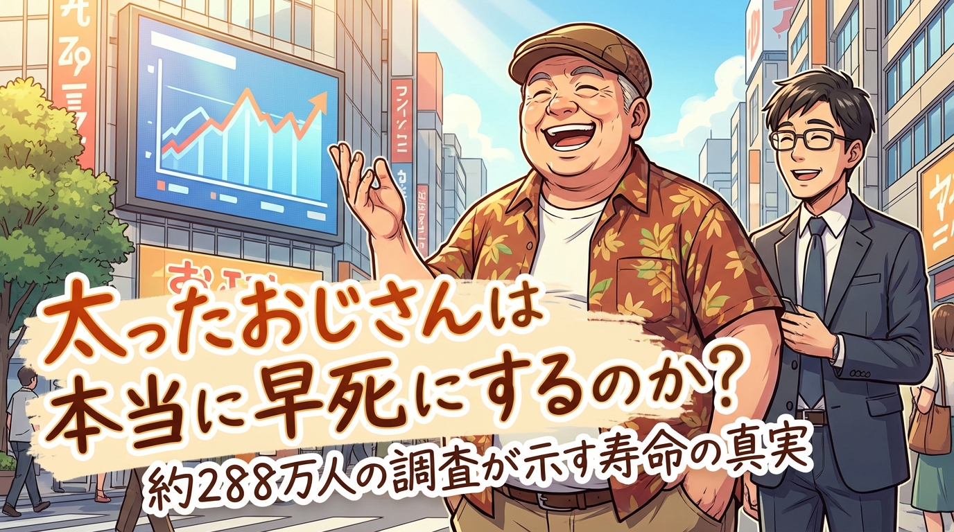 太ったおじさんは本当に早死にするのか？約288万人の調査が示す寿命の真実