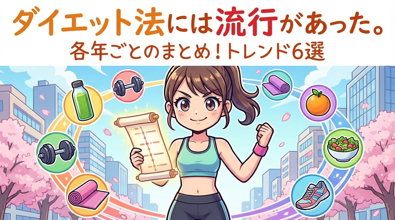 ダイエット法には流行があった。各年ごとのまとめ！トレンド6選