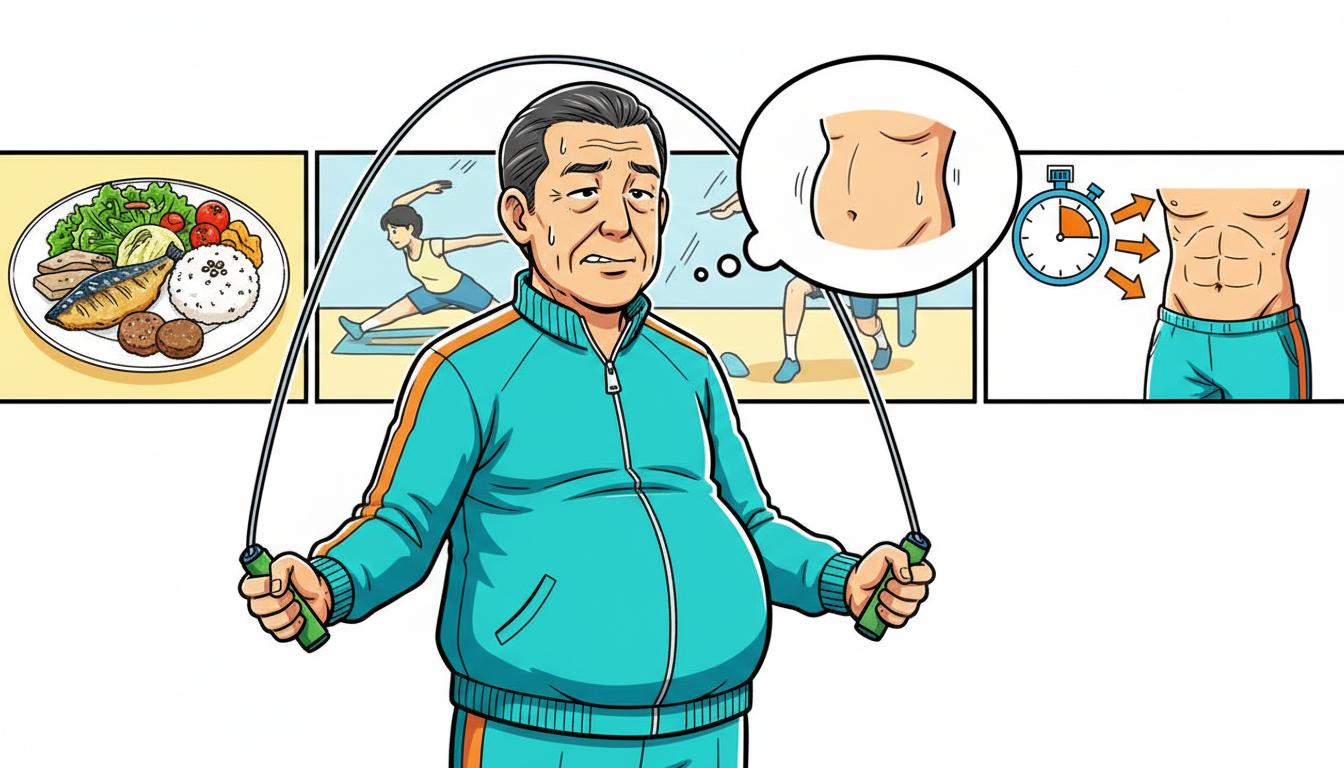 中年男性のお腹に脂肪が集中し、かつ解消しやすい理由