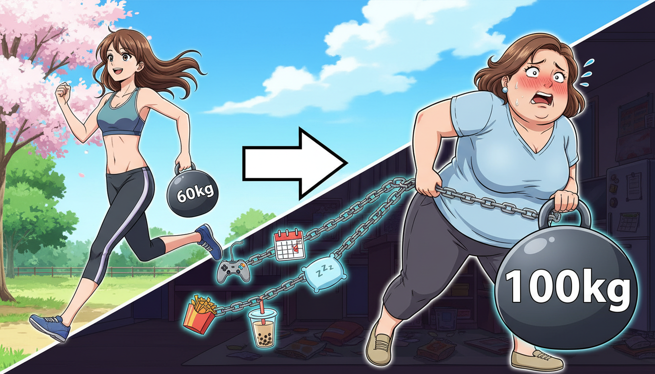 体重が大幅に増加する背景にある3つの主要なメカニズム